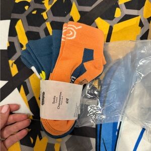 H&M kids boys Naruto Multicolor Socks Set 8-9.5